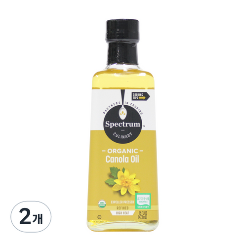 스펙트럼 유기농 카놀라 오일, 473ml, 2개