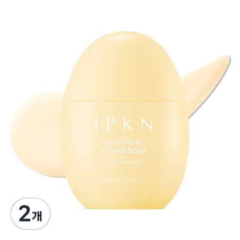 입큰 톤 웨어 틴티드 베이스 40ml, 2개, 소프트 레몬