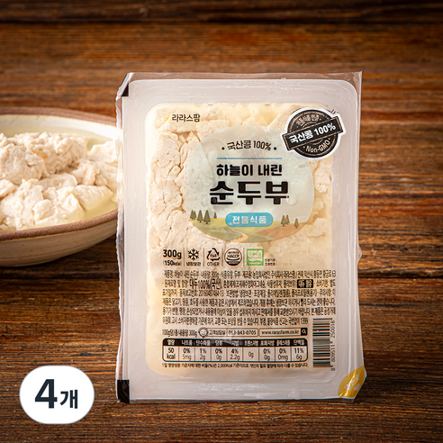 라라스팜 하늘이 내린 순두부, 300g, 4개