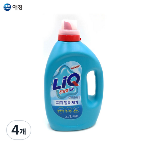 리큐 진한겔 베이킹소다 액체세제 드럼용, 2.7L, 4개