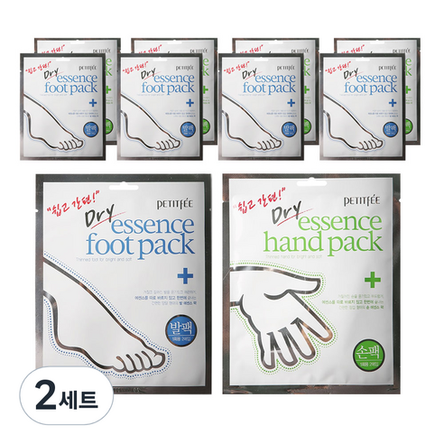 쁘띠페 드라이에센스 핸드 팩 5p + 풋 팩 5p, 2개
