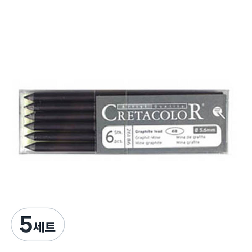 크레타칼라 샤프콘테심 6p, 26186(흑연6B), 5세트