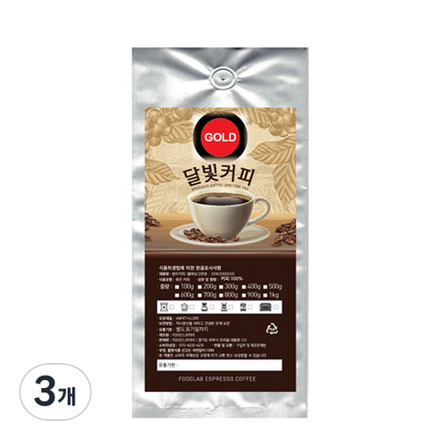 달빛커피 EXPRESS GOLD 원두, 200g, 3개, 핸드드립