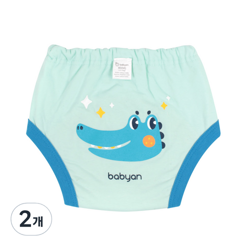 베이비앙 5중 방수 배변훈련팬티, 악어씨, 2개