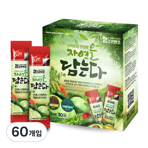 굿허브 조은약초 자연을 담는다 스틱형 청국장환, 2개입, 90g