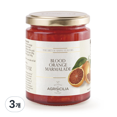 블러드오렌지 마멀레이드, 360g, 3개