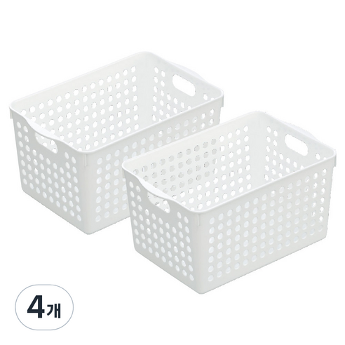 이노마타 스톡 바스켓 딥 4577-W, 화이트, 4개