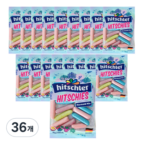 히츨러 히치스 머메이드 수수깡 젤리, 40g, 36개