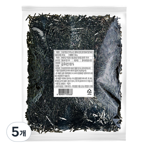 광천김 고명용 김가루, 100g, 5개
