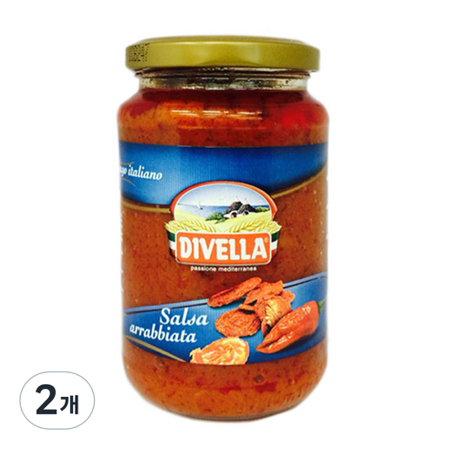 디벨라 아라비아타 소스 340g 파스타소스 DIVELLA arrabbiata, 2개, 아라비아타소스
