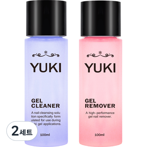 유키 젤 클리너 100ml + 젤 리무버 100ml 세트, 2세트