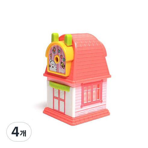 모닝글로리 14000 뭉스 MY HOUSE 연필깎이 여, 혼합 색상, 4개