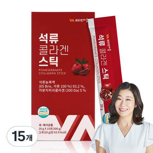 비타민마을 석류 콜라겐 젤리 스틱, 300g, 15개