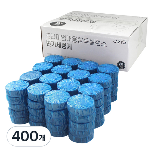 가쯔 프리미엄 대용량 욕실 청소 변기 세정제, 50g, 400개