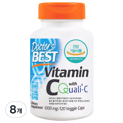 Doctor''s Best 비타민 C 1000mg 베지캡, 120정, 8개