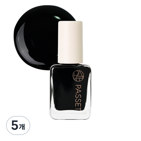 파셋 셀럽 네일컬러 폴리쉬 매니큐어 7ml, 셀럽블랙, 5개