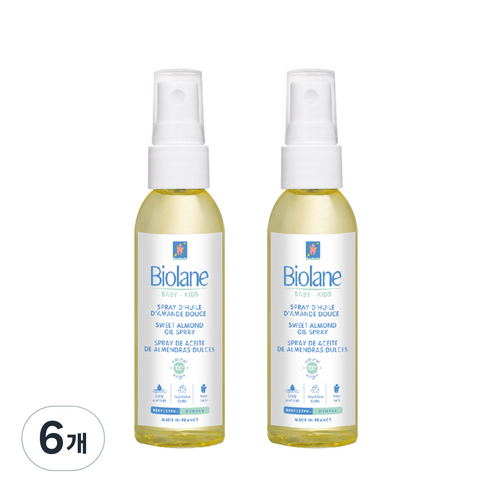 비올란 베이비 스위트 아몬드 오일 스프레이, 6개, 75ml
