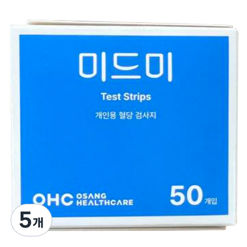 오상헬스케어 미드미 개인용혈당시험지, 50매입, 5개