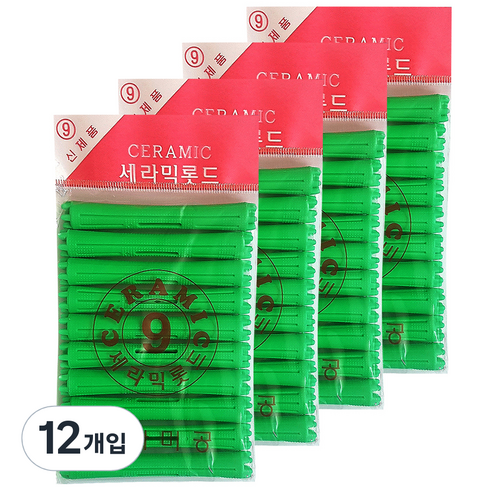 삼화미공 세라믹 헤어 파마롯드 미용실 펌전용 9호, 12개입