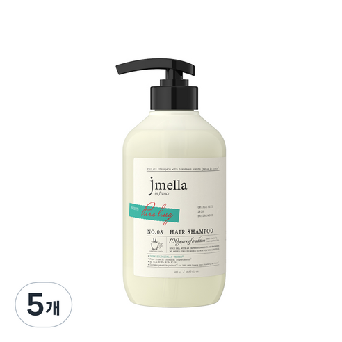 제이멜라 인 프랑스 시그니처 퓨어 허그 헤어 샴푸, 5개, 500ml