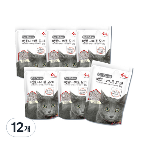 CNL라이프 디럭스 벤토나이트 고양이 모래 쟈스민향, 4L, 12개