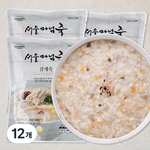 서울마님 삼계죽 (냉장), 300g, 12개