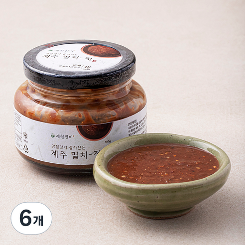 제철진미 감칠맛이 살아있는 제주 멸치젓, 180g, 6개