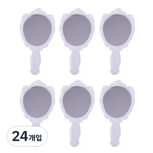 ABM 장미손거울 소, 화이트, 24개