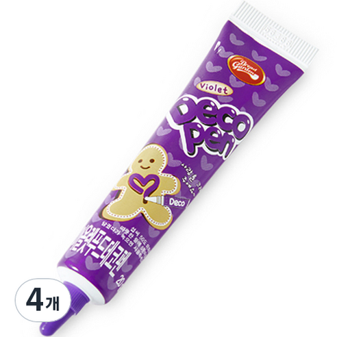 브레드가든 초코펜 바이올렛 데코펜, 20g, 4개