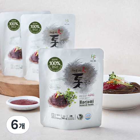 하이푸드 해조미 톳국수, 180g, 6개