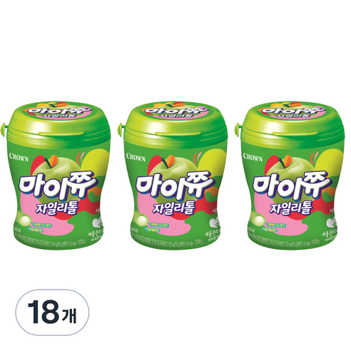 크라운 마이쮸 용기 사과, 110g, 18개