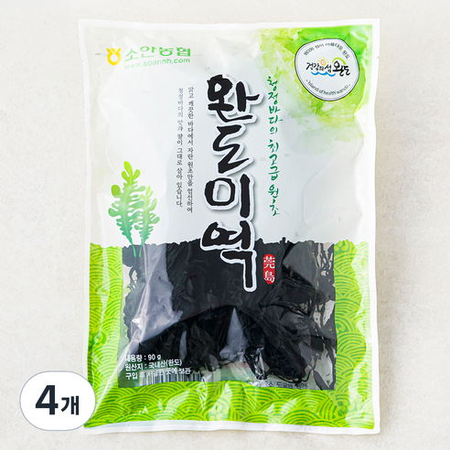 완도소안농협 완도미역, 90g, 4개