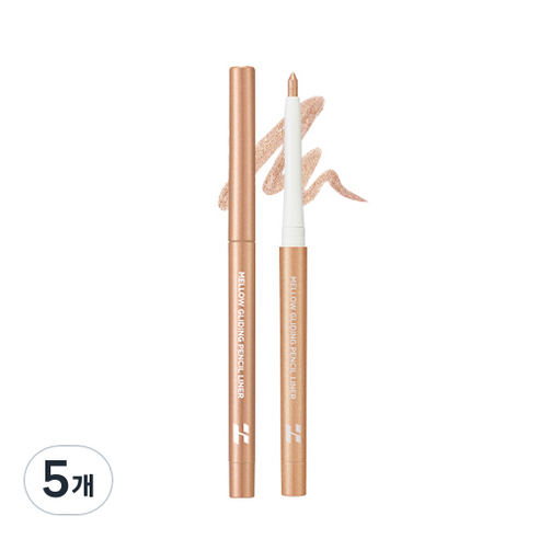 홀리카홀리카 멜로우 글라이딩 펜슬 라이너 0.3g, 05 퓨어 멜로우, 5개
