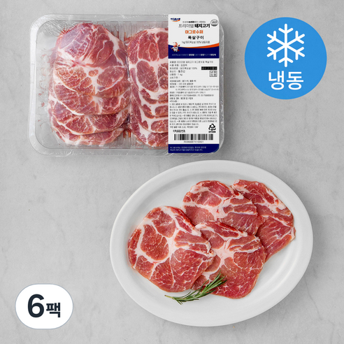 아그로수퍼 목살구이 냉동, 1kg, 6팩