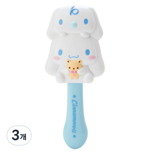 시나모롤 캐릭터 입체 헤어브러쉬, 혼합색상, 3개