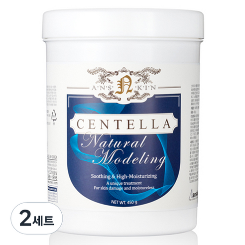 안스킨 내추럴 센텔라 모델링팩 450g + 팩도구 3종 세트, 2개