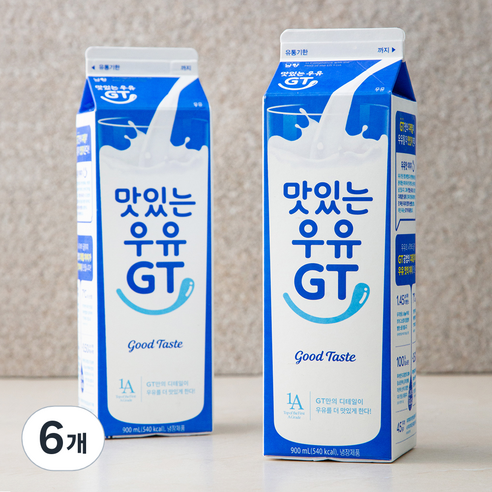남양유업 맛있는 우유 GT, 900ml, 6개