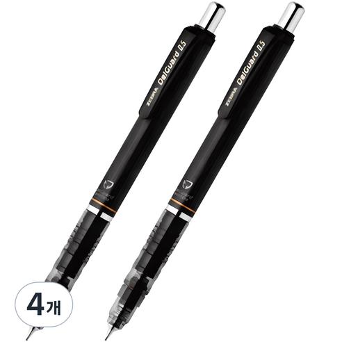 델가드 샤프 블랙, 0.5mm, 4개