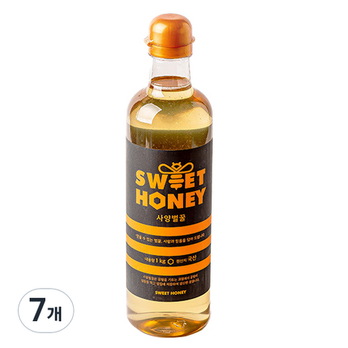 산내들농원 sweet honey 사양벌꿀, 1kg, 7개