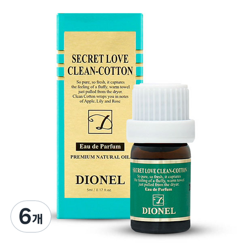 디오넬 시크릿 러브 클린 코튼 여성청결제, 5ml, 6개