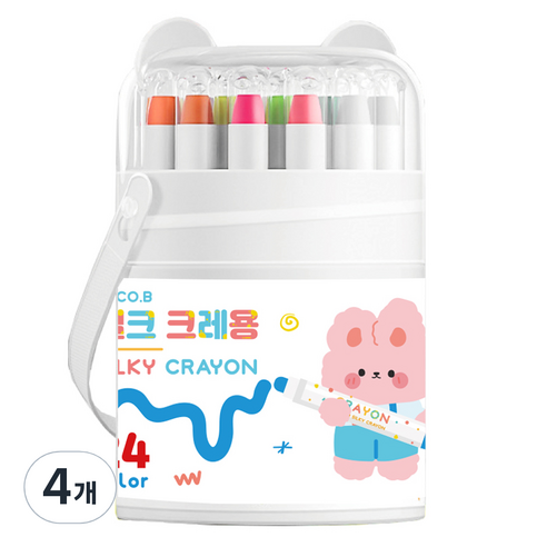 투코비 실크 크레용 색연필, 24색, 4개