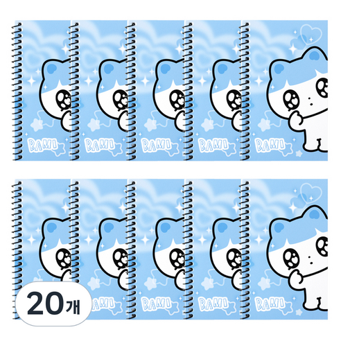 카카오프렌즈 골골즈 미니 수첩 40매, 밤이블루, 20개