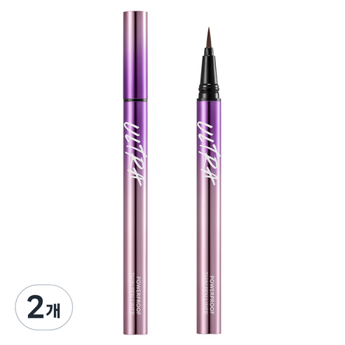미샤 울트라 파워프루프 씬 펜 라이너 0.4g, 다크브라운, 2개
