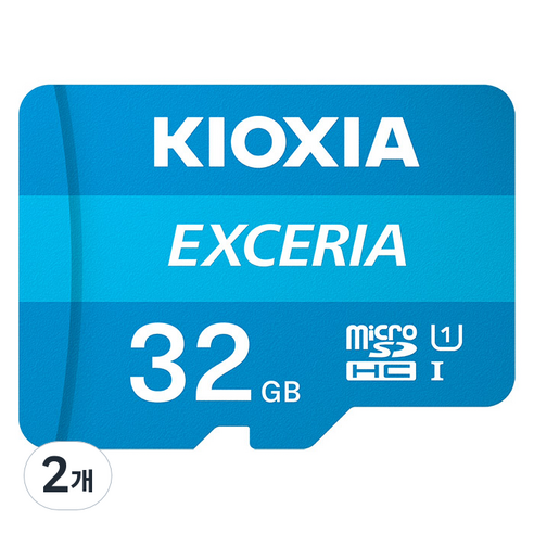 키오시아 EXCERIA 마이크로 메모리 카드 홈캠 블랙박스 CCTV SD LMEX1L032GG4, 32GB, 2개