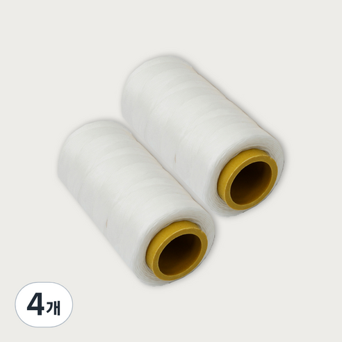 가죽공예 왁스실 초사용 1mm x 220m, 화이트, 4개
