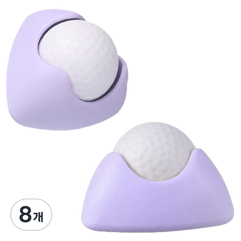 코히모 발바닥 마사지 롤러 바디 지압 볼 7 x 7 x 4.5 cm 4W341, 8개, 퍼플