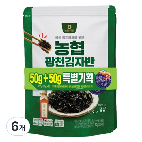 농협식품 김자반 50g + 50g, 6개
