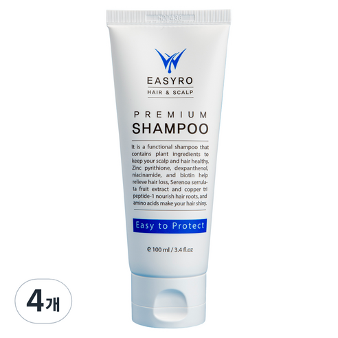 이지로 헤어 앤 스칼프 프리미엄 샴푸, 100ml, 4개