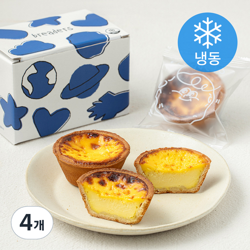 브레더스 달덩이 에그타르트 (냉동), 70g, 4개, 3개입