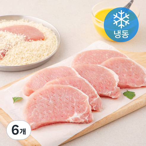 동원 홈푸드 미국산 돼지등심 돈까스용 (냉동), 600g, 6개